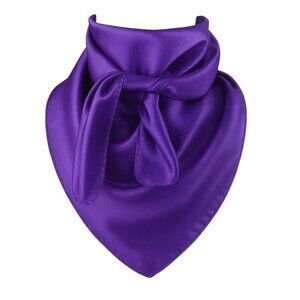 Purple Wild Rag Large Scarf 35x35 Inches Satin   Western Accessory Cowgirl or Co